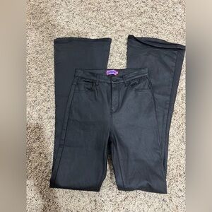 Edikted faux leather flare pants